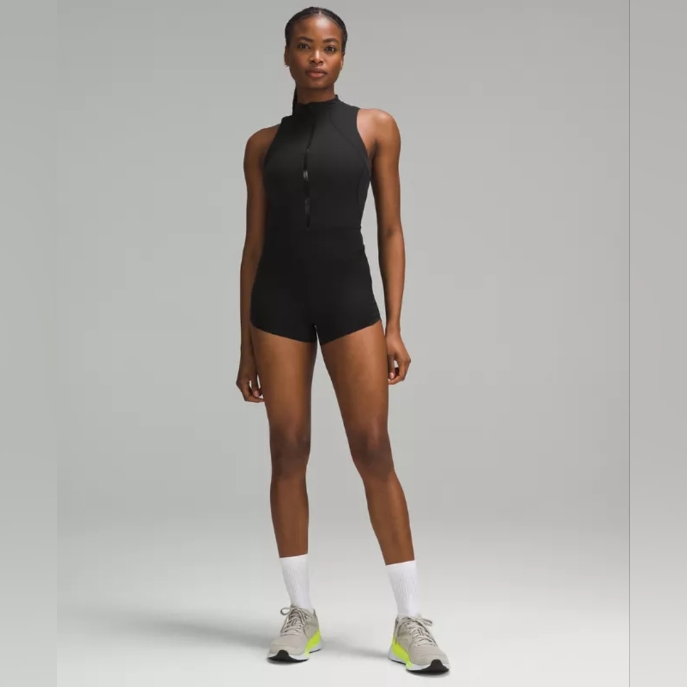 Nulux Zip-Up Track Bodysuit 3" Designed for Running Black Size 12